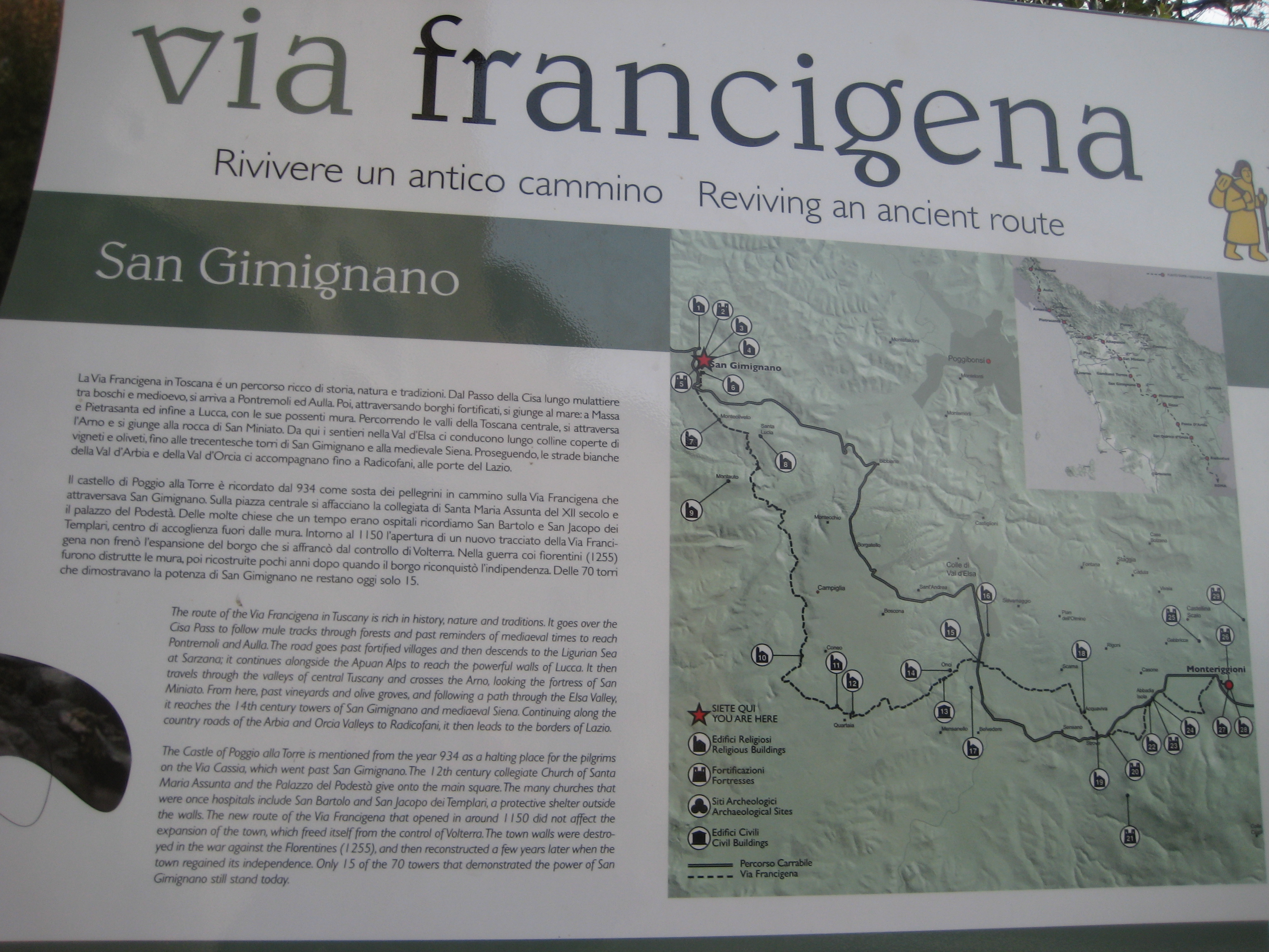 La Via Francigena a San Gimignano